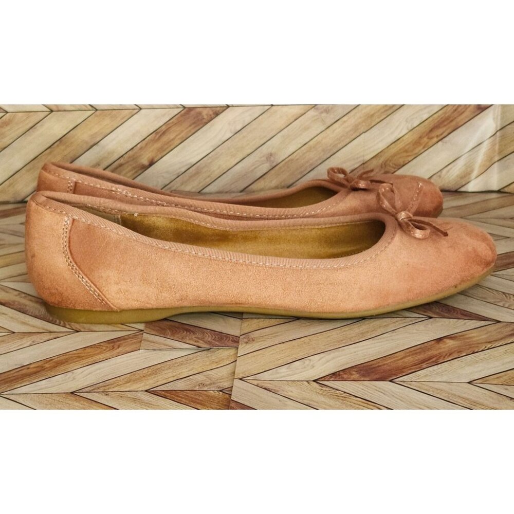 Women Xappeal Lennon Pink Faux Suede Ballet Flat Shoe Size 7.5 M